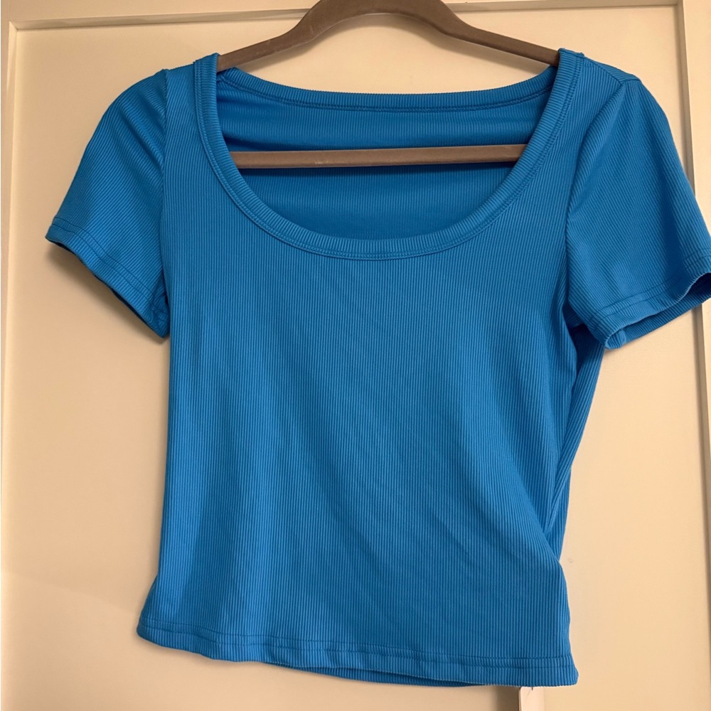 NWT Large Shein Blue Short Sleeve Top